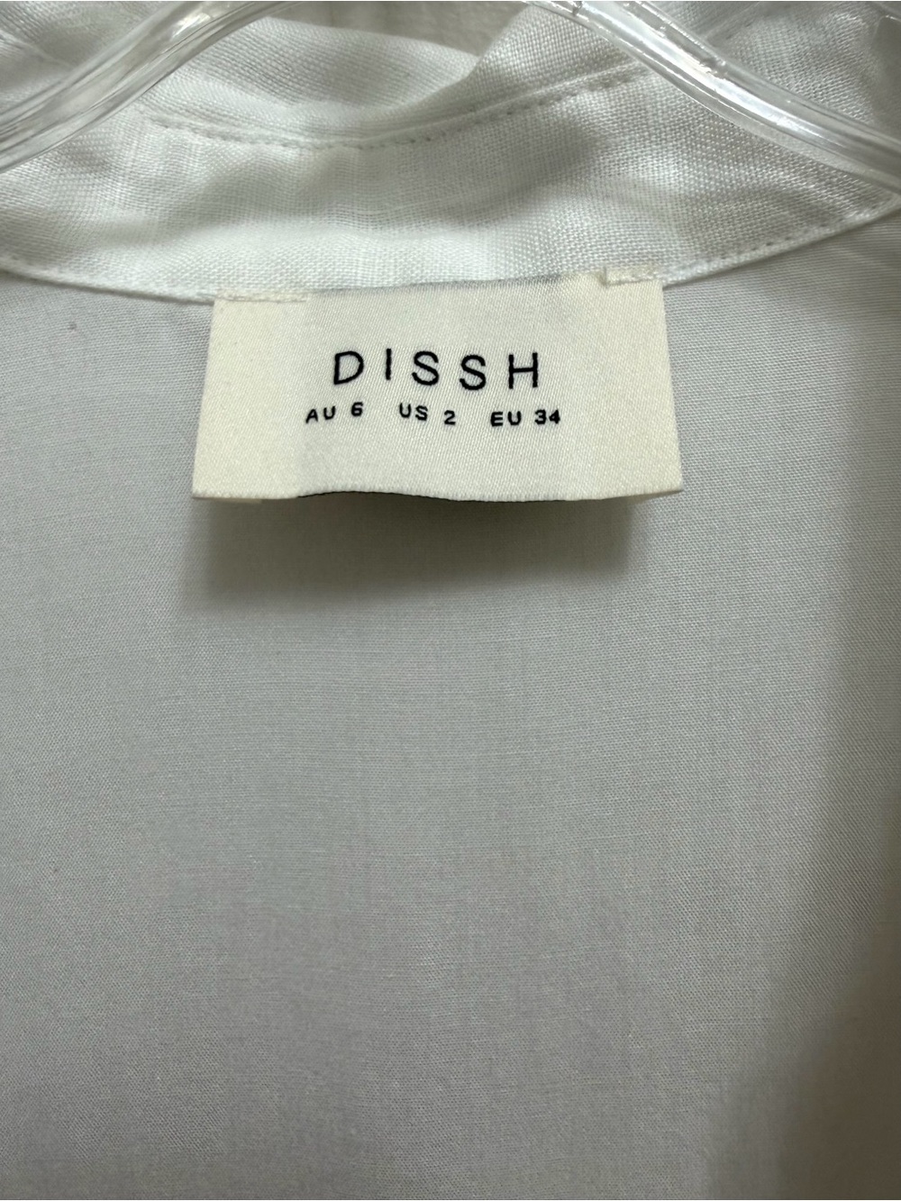 DISSH Candice Linen Smock Dress Pockets White Size 2 - Picture 9 of 10